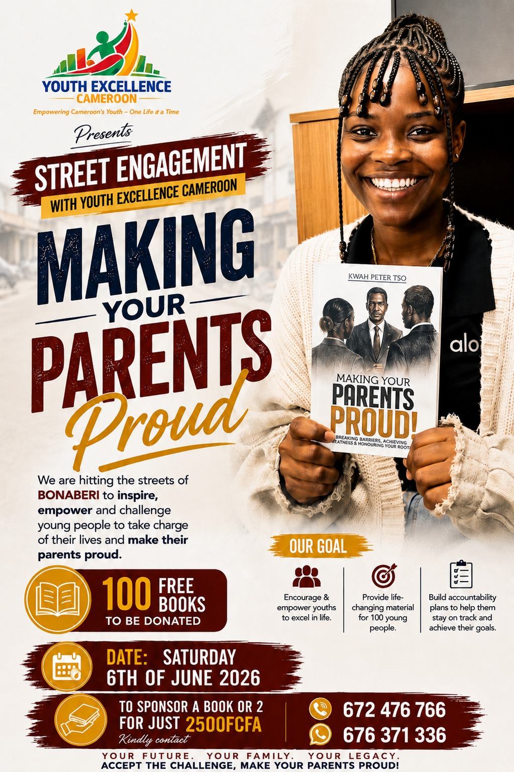 Making Your Parents Proud street engagement campaign flyer